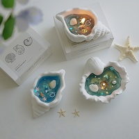 Bougie d'aromathérapie artisanale en cire de gelée, parfum Océan d'été, en forme de coquillage, pour la Saint-Valentin, mariage, cadeau de fête, décoration d'intérieur