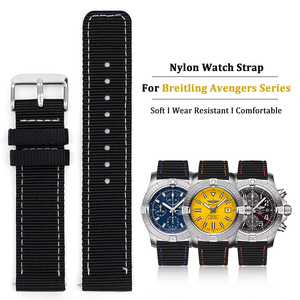 Correas de <span class=keywords><strong>Reloj</strong></span> para Relojes <span class=keywords><strong>Breitling</strong></span> Serie Avengers, 18mm 20mm 22mm 24mm, <span class=keywords><strong>Correa</strong></span> de <span class=keywords><strong>Reloj</strong></span> de Lona de Nailon de Liberación Rápida - Product Image 1
