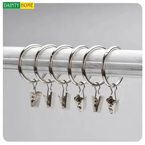 Bagues romaines <span class=keywords><strong>avec</strong></span> <span class=keywords><strong>pinces</strong></span>, accessoires, <span class=keywords><strong>anneaux</strong></span> pour salle <span class=keywords><strong>de</strong></span> douche et tiges, en fer noir - Product Image 4