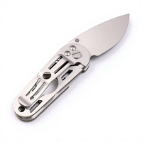 Couteau coupe-cigares multifonctionnel pliable en acier inoxydable avec poignée squelettée, verrouillage par cadre, clip de poche portable, accessoires EDC
