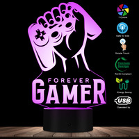 Haute qualité en gros nouveauté 3d veilleuse jeu Pad lampe jeu Console veilleuse 7 couleurs 16 couleurs Led salle de jeu Gamer