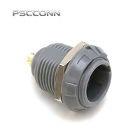 Connecteur circulaire industriel PSCCONN série P à 4 broches en plastique PC, auto-bloquant, PKG.M0.4G1P.NG, PKG.M0.4G1P.LG