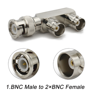 <strong>BNC</strong> Male to DUAL <strong>BNC</strong> Female <strong>Adapter</strong> Q9 Female 3 Way Audio Splitter Tee Type RF Coax <strong>Connector</strong> <strong>BNC</strong>-JKK - Product Image 3