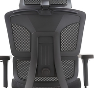 Chaise de bureau ergonomique avec appui-tête 4D, porte-manteau, repose-pieds coulissant entièrement en mesh et accoudoirs 4D en PU pour bureau à domicile