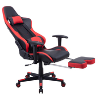 Ensemble de table de jeu pour ordinateur portable PC avec éclairage LED RGB, en métal noir, avec chaise de jeu