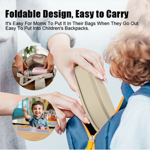 Diseño de <span class=keywords><strong>libro</strong></span> único, libre de Bpa, Grado Alimenticio, silicona, portátil, para viajes al aire libre, platos plegables para bebés, plato personalizado para <span class=keywords><strong>comer</strong></span> para niños - Product Image 4