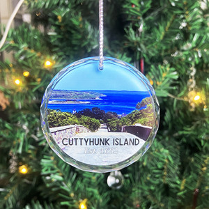 UV Printing Customizable Christmas Tree Hanging <b>Ornament</b> Personalized Crystal Glass Decor with Engraved Logo for <b>Easter</b> Gift - Product Image 3