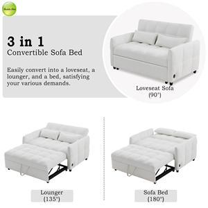 Sofá cama extraíble multifuncional de 2 asientos de tela de nuevo diseño para muebles de día y de noche para sala de estar - Product Image 2