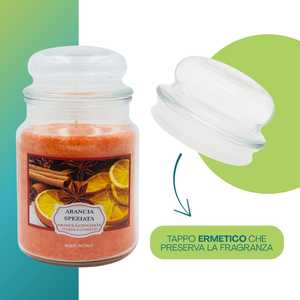 Scented Glass Jar <b>Candles</b> 510g Spiced Orange Scent 3 <b>Large</b> Jars Made In Italy - Product Image 3
