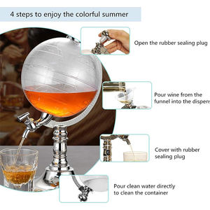 Mini carafe en plastique unique en forme de <span class=keywords><strong>globe</strong></span> Distributeur de boissons et d'alcool pour la bière et le vin à la maison ou au bar - Product Image 5