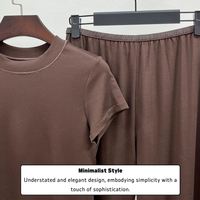 Pyjama 2 pièces de luxe pour femme SUHE en lin, coton doux, modal, bambou, lyocell, grandes tailles, avec strass, taille élastique, thermique, printemps