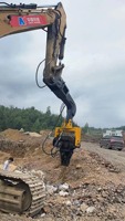 Marteau vibrateur télécommandé pour pilotis et tôles en béton préfabriqué, poignée latérale pour excavateur avec composant moteur central