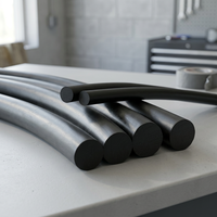Cordon élastique en caoutchouc silicone noir extrudé, résistant aux basses/hautes températures, sur mesure, prix usine, pour l'étanchéité des tuyaux