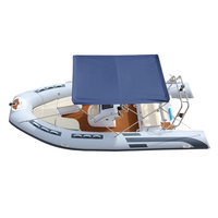 Bateau pneumatique RIB-520E certifié CE pour sports nautiques en plein air, coque en fibre de verre, tube en PVC, bateau de loisirs familial