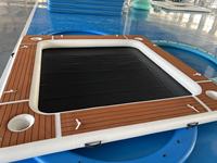 Vente chaude carré carré gonflable eau hamac plate-forme flottante piscine flotteur salon pour lacs piscines océans
