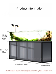 Groothandel op maat gemaakte luxe duurzame witte onderkast rechthoekig glazen <span class=keywords><strong>aquarium</strong></span> & kogelvormig viskom met kogelvormige kenmerken - Product Image 6