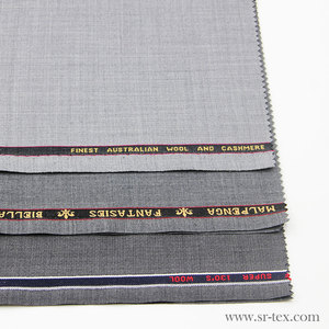 Vải len cao cấp màu xám, chất liệu len worsted nguyên chất, kẻ ca rô, dùng may vest nam - Product Image 2