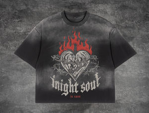 Tシャツ広州アパレルクロップドメンズTシャツ2026春Sumer Sun FadedビンテージDTGスクリーンプリント洗濯カスタムロゴTシャツ - Product Image 5