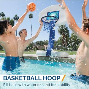 Cerceau de <span class=keywords><strong>basket</strong></span>-ball de <span class=keywords><strong>piscine</strong></span> comprend 2 balles et pompe au bord de la <span class=keywords><strong>piscine</strong></span> jouet intérieur extérieur pour garçons filles enfants de 3 à 8 ans - Product Image 5