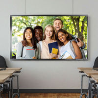 Tableau blanc interactif multi-touch infrarouge anti-reflet Elondisplay EL75-IWB 110 pouces 4K UHD avec un rapport d'aspect 16:9 et une couleur noire