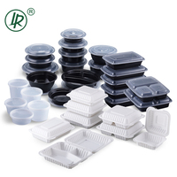 16oz 24oz Injection Rectangle Micro-ondes Boîte alimentaire en plastique pp Récipients jetables avec couvercles pour les aliments