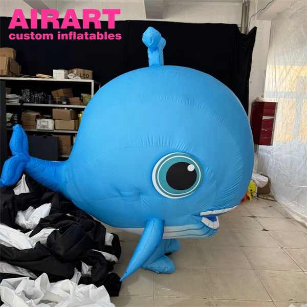 blue whale fancy dress Advertising Parade Mascot Inflatable Costume,Inflatable Baby Whale Suit Cloth For Sale Size:12MON MissionaryMall | Sisters | N879SMB The matching headgear features