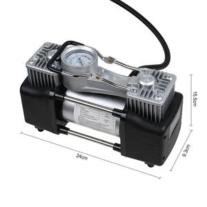 ปั๊มลมยางรถยนต์แบบสองกระบอกสูบ รุ่นใช้งานหนัก 12V พกพาสะดวก 150 PSI สีดำ ใช้ได้กับรถยนต์ทั่วไป รุ่น SR02-014 สำหรับยาง SR - Product Image 6