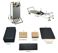 LADYGLOW Reformer de Pilates en Oferta, Trapecio para Ejercicios de Pilates, Reformer con Ajuste de Resistencia