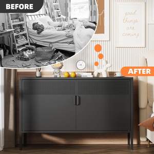 2-दरवाजा आधुनिक लिविंग रूम फर्नीचर पैनल लकड़ी शैली घर भंडारण समाधान के साथ - Product Image 6