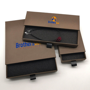 Biodegradable Cardboard Jewelry Drawer <b>Box</b> with Custom Design for Necklace Packaging - Product Image 3