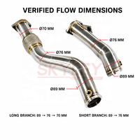 Kit de Downpipe S58 Twin Fatboy pour BMW M3 G80 M4 G82 M2 G87 3.0L en Acier Inoxydable 304 – Amélioration des Performances d'Échappement