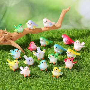 Adornos de Pájaros de Dibujos Animados, Miniaturas de Resina para Decoración de Jardín, Accesorios para Plantas de Interior y Exterior, Figuras Decorativas - Product Image 2