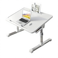 Table de lit pliable pour ordinateur, support portable réglable en hauteur pour ordinateur portable avec tiroir pour la maison, le bureau et le gaming