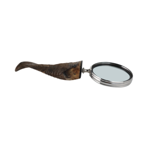 Lente d'ingrandimento con manico in corno di bufalo per decorazioni casa e ufficio - Product Image 1