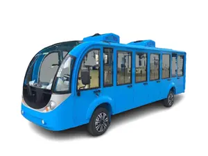 9-17 Zitplaatsen Elektrische Sightseeing Bus Tourbus Met Deur Minibus Schilderachtige Plekjes Vervoeren Passagiers Met Airconditioning