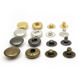 Nhà sản xuất cung cấp Kim Loại Báo Chí mùa xuân <span class=keywords><strong>Snap</strong></span> nút 10mm 12mm 15mm cho áo khoác - Product Image 1