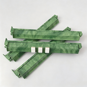 HIMORE Nieuwe Aanwinst Mahjong Rekken met Duwers Groene Kleuren ABS Mahjong Tegel Rekken 4 Stuks 1 Set met Hoge Kwaliteit Lage MOQ - Product Image 1