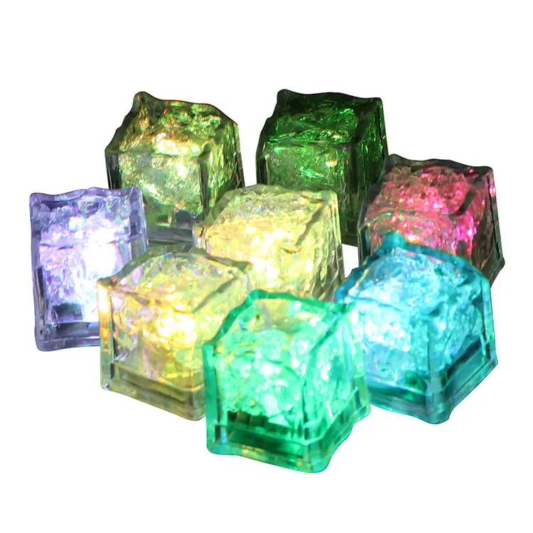 LED Ice Cubes Glowing Đảng Bóng Đèn Flash Luminous Neon Lễ Hội Đám Cưới Bar Rượu Vang Vô Vị Glass Trang Trí Nguồn Cung Cấp