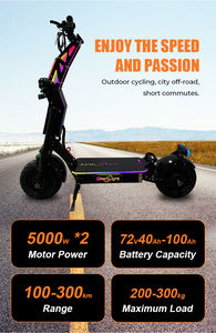 Off Road 14 Inch E Scooter App Control 200Kg Range 72V 12000W 10000Watts 15000W Dual Hub Motor Electric Scooter With NFC <strong>Screen</strong> - Product Image 2