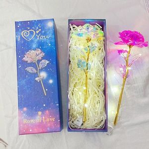 <span class=keywords><strong>ช่อ</strong></span>ดอกกุหลาบพลาสติกสีสันสดใส กล่องของขวัญดอกไม้เรืองแสง ของขวัญวันเกิด ของขวัญวันวาเลนไทน์ ของขวัญสำหรับผู้หญิง - Product Image 3