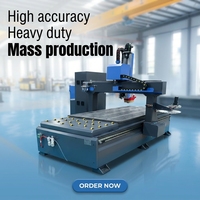 Machine de fraisage CNC 4 axes de haute précision Syntec Control, déplacement 1300x2500mm, précision de positionnement 0,03mm, multifonctionnelle