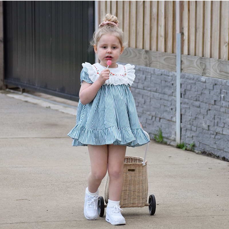 white christmas dresses Kids Cotton Summer Dress