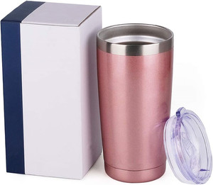 Borracce in acciaio inox isolato doppia parete viaggio Tumbler durevole isolato tazza di caffè tazza termica con coperchio - Product Image 1