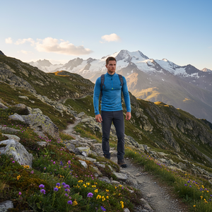 BERNINA Outdoor T-Neck Hombre Camisas y Tops - Product Image 3