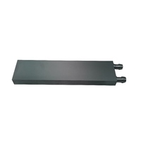 40*160*15mm Aluminium Radiateur CPU Bloc de refroidissement par eau Boîtier d'ordinateur Refroidisseur de liquide Plaque de refroidissement par eau