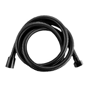 Manguera de Ducha Huixin de 1.5m/2m, Negra, de Acero Inoxidable Corrugado, Instalación Manual, Mangueras de Plomería - Product Image 1