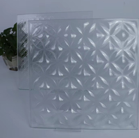 Panneau de verre décoratif à motif floral, rectangulaire, moderne, à fixer au mur, verre figuré solide, haute transmission de la lumière