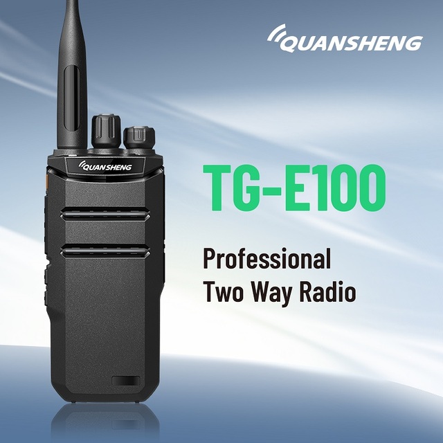TG-E100 10W Long Range Two Way Radio with 2500mAh Battery USB C Charging and 16 Channels