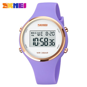 Skmei Women's Digital Watch With Alarm <b>Led</b> Light Waterproof Silicone Strap Sport Watch For Female - Product Image 1