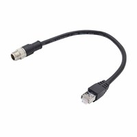 Conector de Cable de Soldadura Industrial M12 con Código D a RJ45 de 4 Pines, Enchufe Impermeable, Arnés de Cables M12